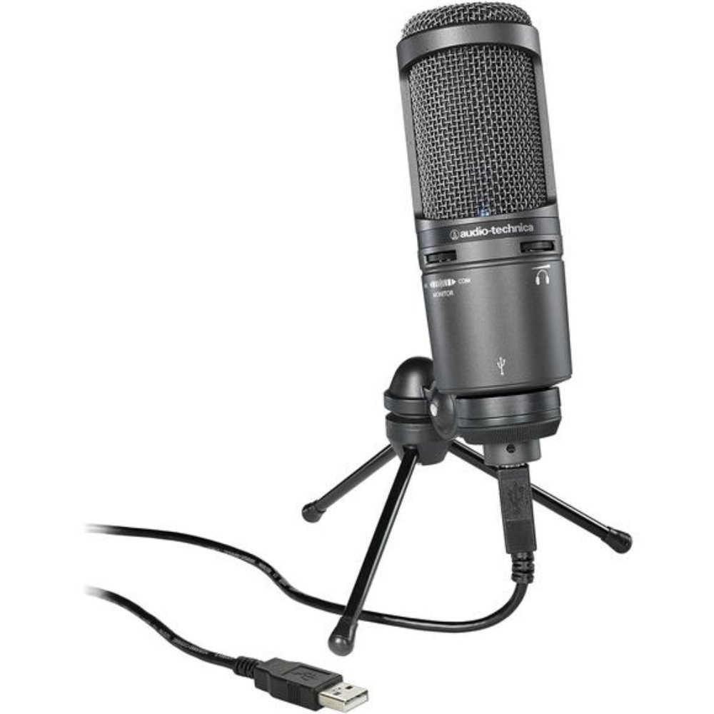 AT2020USB+Cardioid Condenser USB Microphone,With Built-In Headphone Jack &Volume